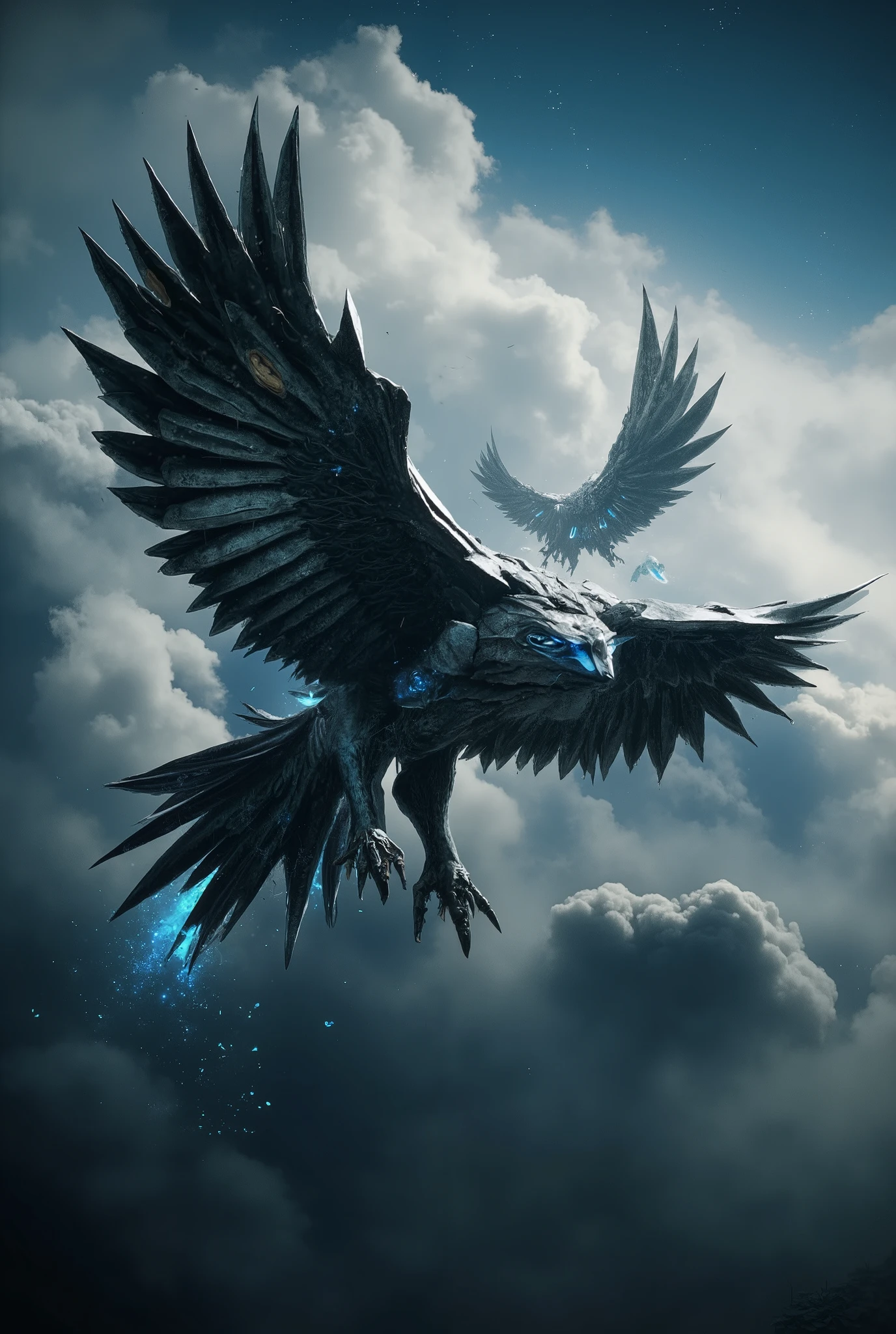 airforce dark egle on air fly cross the clould level