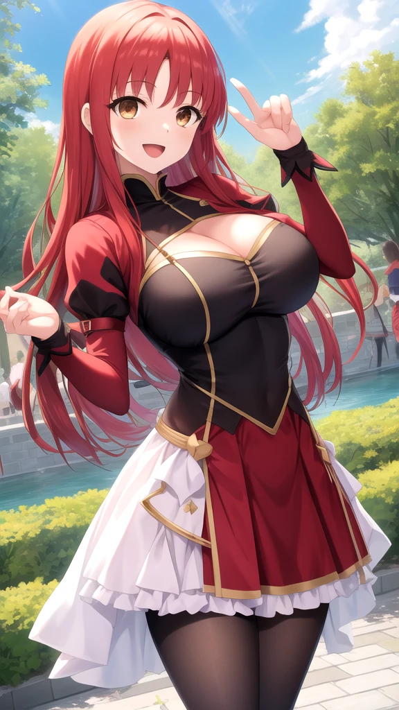 anime - style image of a woman with red hair and a blue dress, rias gremory, seductive anime girl, extremely detailed artgerm, beautiful alluring anime woman, detailed digital anime art, redhead queen in heavy red armor, anime goddess, biomechanical oppai, red haired goddess, detailed anime art, [ 4 k digital art ]!!,rias gremory, 1girl, long hair, red hair, ahoge, blue eyes, large breasts, very long hair, breasts, 