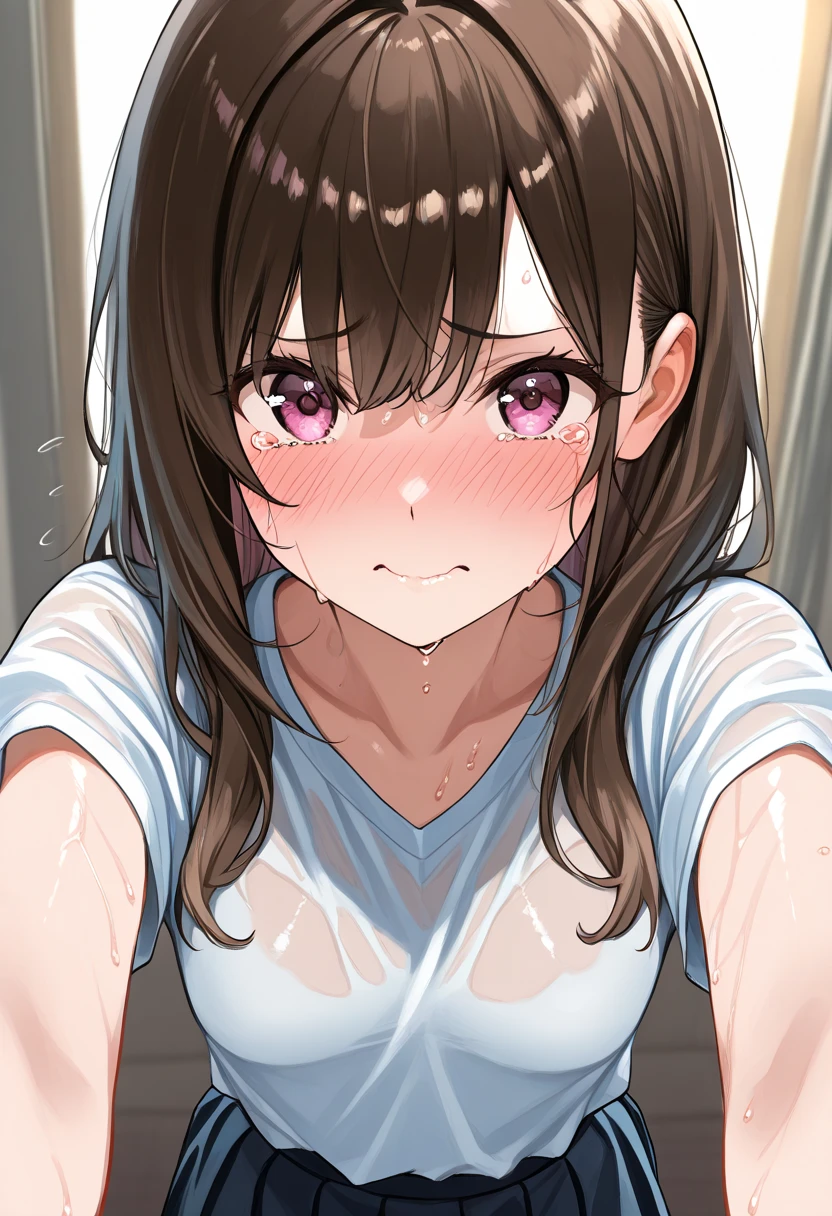 score_9, score_8_up, score_7_up, source_anime, best quality, masterpiece, official art, absurdres, highres, ultra-detailed,waifu2x,Collection: Slice of Life,break,1girl, tomboy, dark-skinned female, short hair, low ponytail, flat chest, beautiful detailed eyes, short shorts, sweat, open mouth, (yawn:0.3), saliva, penis, twitching penis, oral sex, felatio, cum, motion lines,projectile cum, facial, bukkake, heavy breathing, , outdoors, alley, sound effects,break,(clear line illustration:1.2),very high resolution, very aesthetic, super detailed skin, Best sexual lighting powered by famous artist, 8k,cute picture,beauty illustration,photoshop_(medium),,(Detailed Lighting),best anime 8k konachan wallpaper, pixiv contest winner, uncensored,