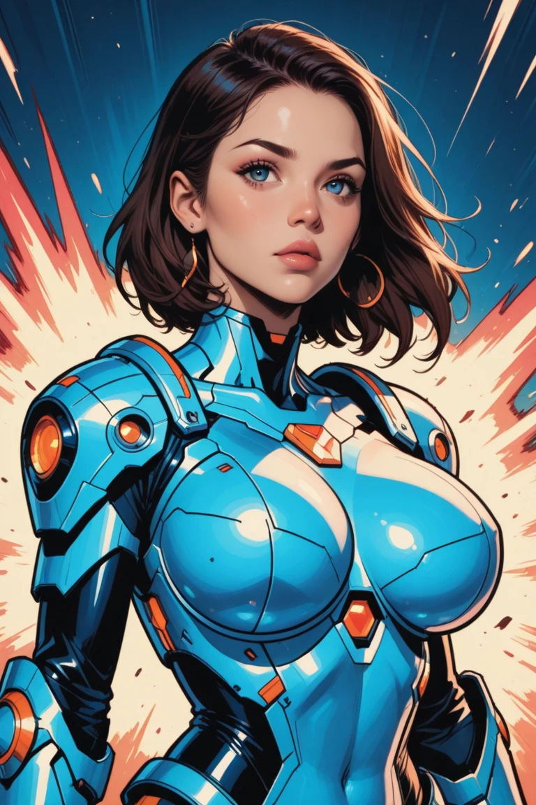 (((ultimate best quality))),((((solo:1.2)))),((((1girl:1.2)))),((((beautiful perfect woman)))),(((detailed perfect body, detailed perfect finger))),((((((ultimate movie poster)))))),(((bust up, close up))),((((detailed complicated machine)))),(((((genius mechanical))))),(((American comics))),(((extreme highlights))),(((Extremely colorful, primary colors))),cleavage, super beautiful lady,(((typography))),text,(((((perfect looking up, looking down)))))