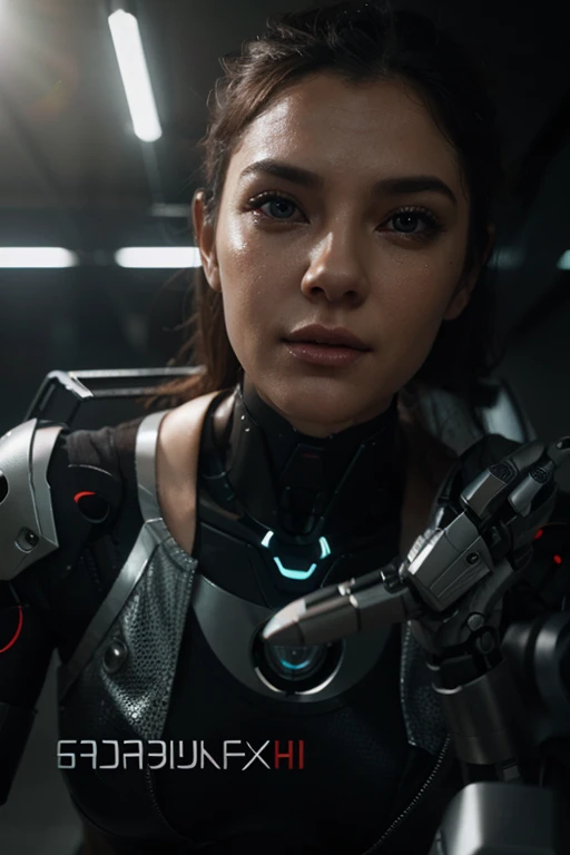 1girl, highly detailed cyborg, complex machinery, glowing neon highlights, industrial cyberpunk landscape, intricate futuristic technology, advanced robotic limbs, luminous circuits, chrome plating, (best quality,4k,8k,highres,masterpiece:1.2),ultra-detailed,(realistic,photorealistic,photo-realistic:1.37),cinematic lighting, vibrant color palette, dramatic chiaroscuro, dystopian sci-fi, concept art