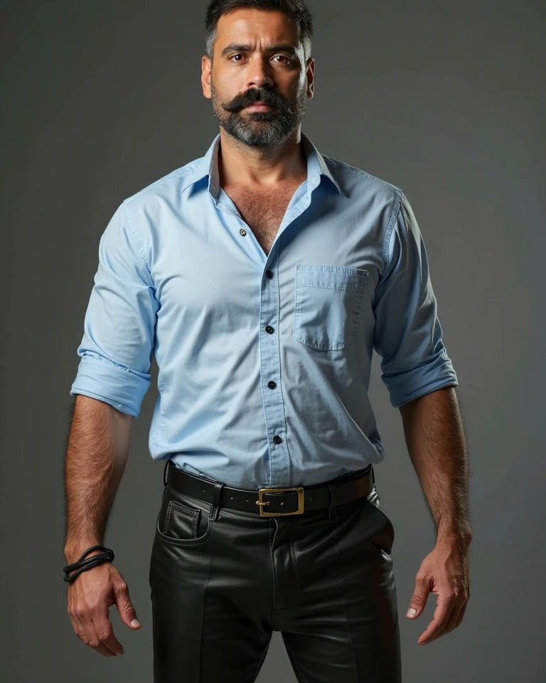 Homem elegantes de 53 anos grisalhos