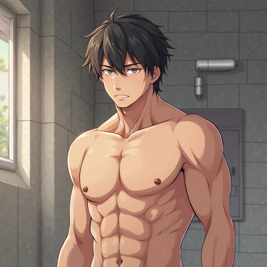 Naked anime man fucking without underwear