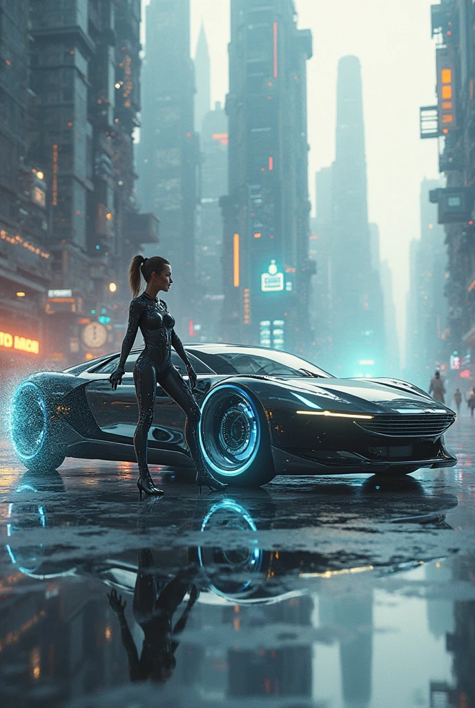 Brightly colored abstract aerial view image of a futuristic railway station with a spiral, a (((((futuristic train))))) passing by, epic beautiful space sci-fi, chaotic cinematic space rift, Greg Beeple, planets colliding, Beeple and Tim Hildebrandt, Beeple and Jean Giraud, end of the universe, galaxy space sci-fi, ringworld, by Mike "Beeple" Winkelmann. Matrix style, (((((Matrix cascading code))))), (((((a futuristic twin tower skyscraper with a unique twisted design))))), (((((OLED GUI interfaces in the building))))), at night, (((((1girl, solo))))), photo realistic, (((large-breast:1.2 body, cleavage))), (((off broken mini sling-shirt and black sling bra, extreamly short pleated miniskirt exposing panty))), (((((running pose))))), (((((((matrix style black micro sunglasses))))))), ((((((((((aiming with a short gun)))))))))), (((((looking at camera))))), (((very low view))), (((((half-body thigh level medium shot))))), (((cinematic lighting))).