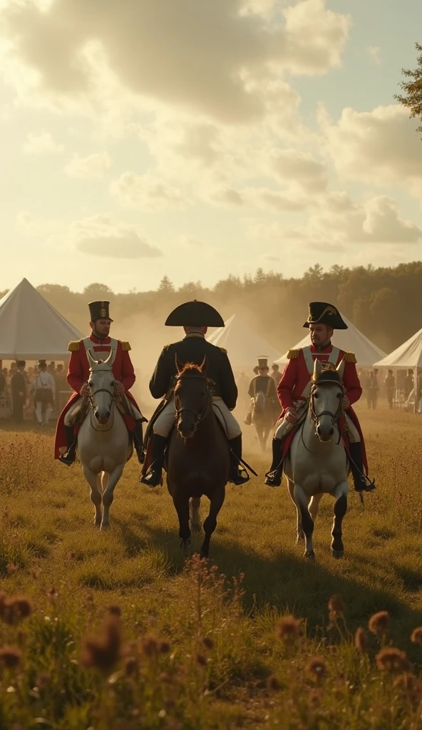 Create an image representing Napoleon's return to France in 1815, with King Louis XIII sending 1000 soldiers to intercept him, cinemactic