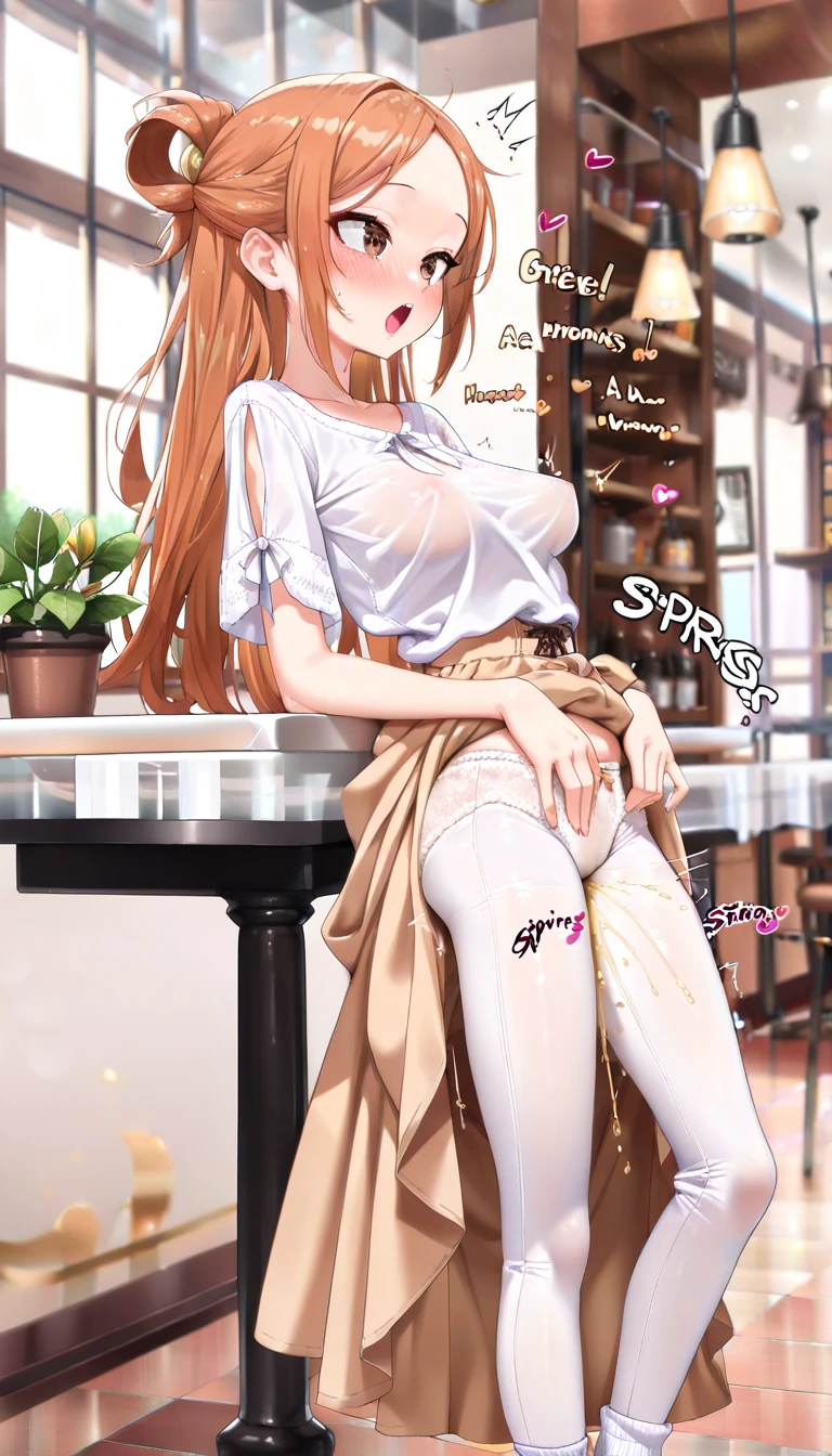 Highest quality,masterpiece, Highest Resolution, 1 girl, indoor, classroom, sailor, nsfw, (??????????), (????????????), (flat chest:1.5), laugh, standing, horse ears, horse tail, from front, looking at viewer, Silence Suzuka