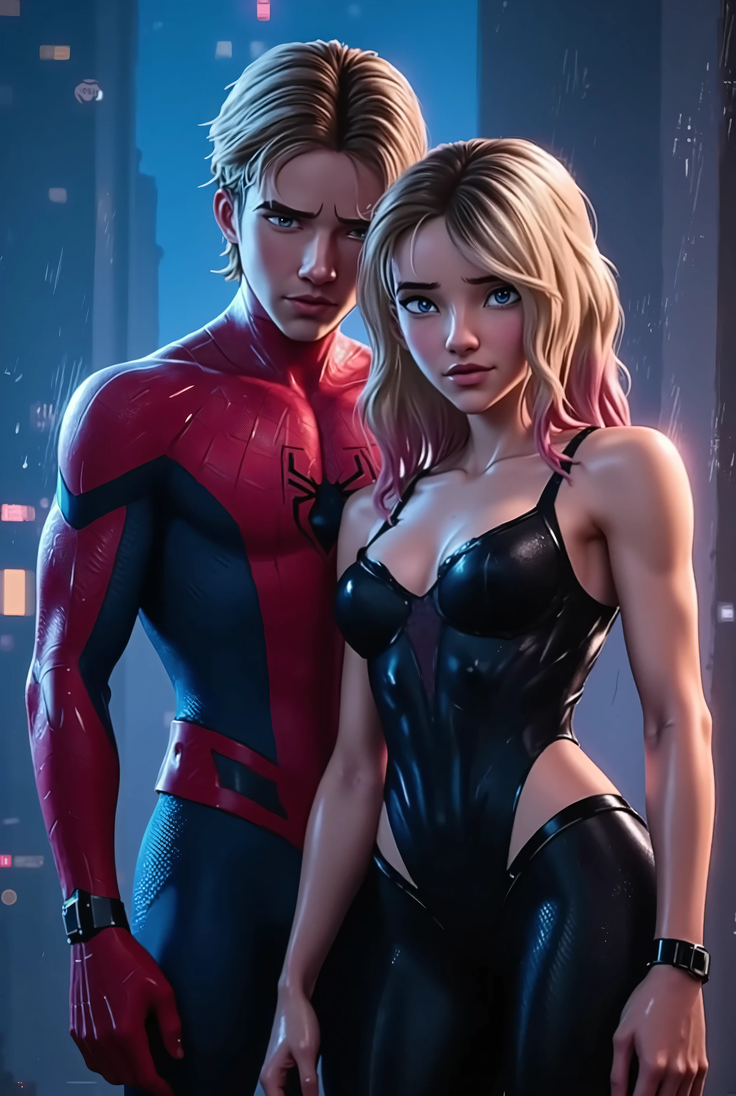 All thanks to the wild escalation of a bet, Spiderman wins a night with Gwen Stacy . Even if they joke about it, Spiderman doesn't actually intend to treat Gwen Stacy like a prize to unwrap and enjoy. But Gwen Stacy is surpisingly willing to be just that.
