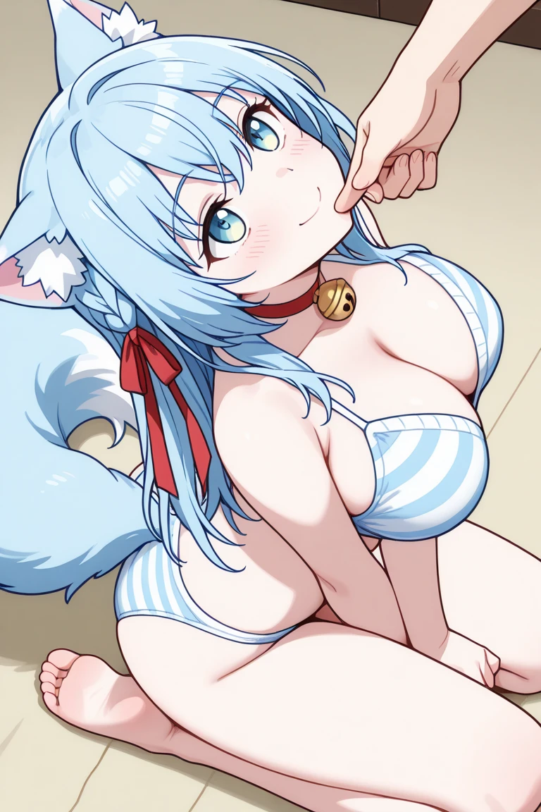 Usada Pekora、Long Hair、chest、Staring at the audience、blush、smile、bangs、Multiple Girls、大きなchest、hair ornaments、belly button、2 girls、Animal ears、underwear、Blue Hair、clavicle、tail、Braid、White Hair、Colorful Hair、tongue、tongue出し、Bunny ears、ツインBraid、Two-tone hair、Orange eyes、Animal earsの毛、grab、うさぎのtail、Blue Claws、String、Mature Woman、Bunny Girl、食べ物をテーマにしたhair ornamentother and daughter、Eyepatch bikini bottoms only、にんじんのhair ornaments