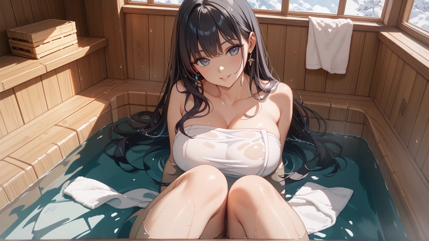 (The best quality,4k,High Resolutions),(realist:1.37),Saekobusujima,Shy and blushing,sexy,crossed arms,wet transparent uniform,Black lingerie,Short skirt,Long black stockings,wet,soggy,sitting in a boat,water,(Photo ),
(whole body,anime),(vivid colors),(Soft lighting)