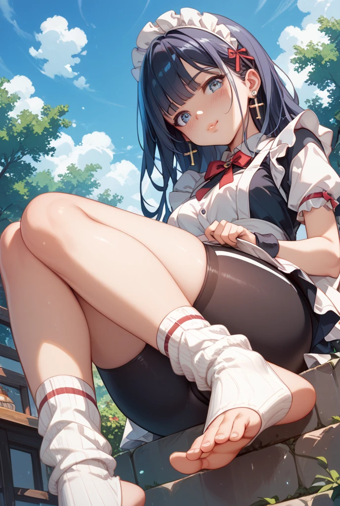 ((anime:1.45)),,((best quality)), ((highly detailed)),((sketch)) extremely detailed face, beautiful face,((1girl)),((solo)),shiny skin,((cowboy shot)), yorumi rena, twintails, hair bobbles, hair ribbon, dress, striped, bow, puffy short sleeves, white gloves, ((huge breasts:1.05)),((cleavage:1.25)),(((skirt lift:))),(thick thighs),
(((pussy:1.35))),((nose blush:1.25)),,,(bad mood:0.91),open mouth,(:d),(looking at viewer:1.25),BREAK ((park ,bench:1.35)),((sit on bench:1.35)),((sitting:1.35))outdoors,,BREAK ((spread legs:1.45)),,BREAK (animal ear legwear:1.15)((thighhighs:1.15)),BREAK (black high heels:1.15),((from below:1.15))