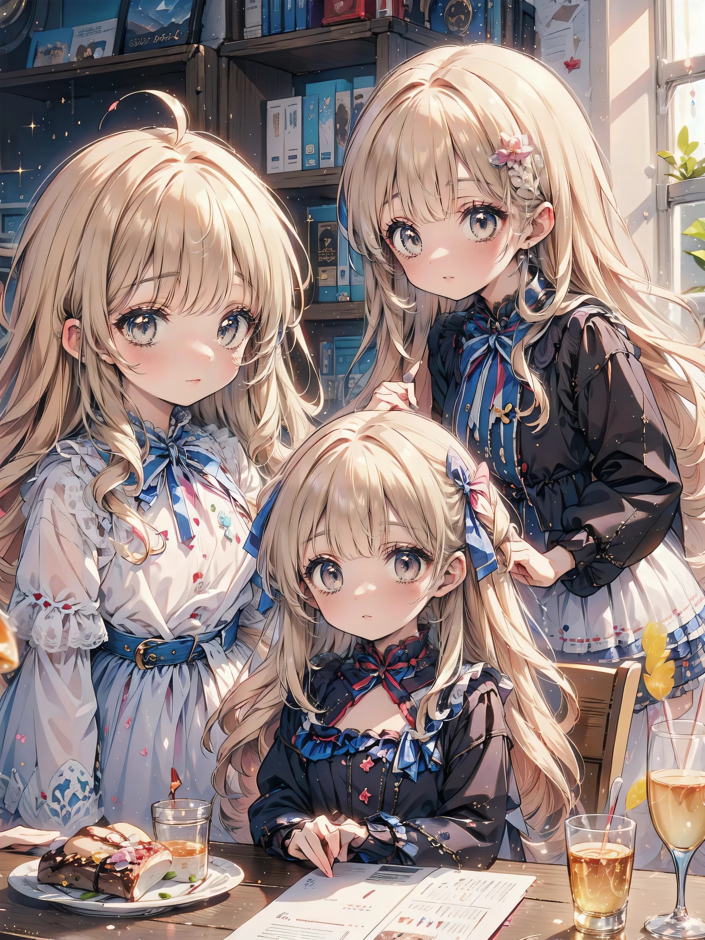 top-quality、masutepiece、1womanl、独奏、(Chibi:1.6),(cyan eyes:1.2)、Happy smile、Brown Single Blade、White School Uniform、Black socks、plaid skirts、Blushing、Akame、early evening、Lots of countryside、Big sunset、Orange view、Small necklace、