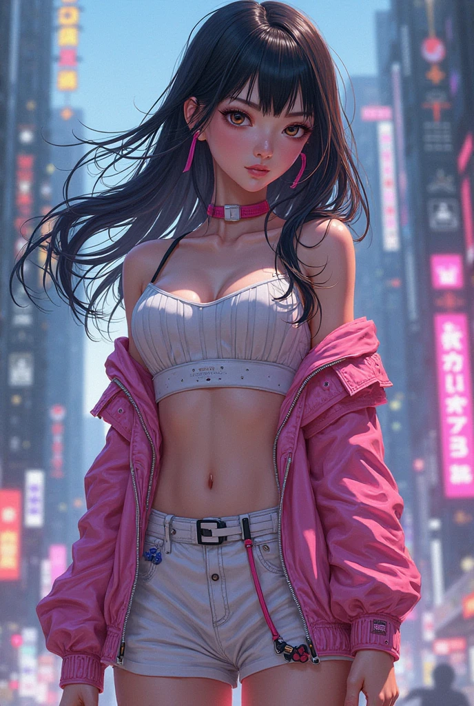 girl spacepunk,(((1girl))),((beautiful girl with bright and luminous cat ears)),

(large breasts:1.4),saggy breasts,((black hair,black messy hair,colored inner hair,large hair,absurdly long unkempt hair:1.35,long black hair,ear breathing)),((((cat ears,cat ears on head,big cat ears)))),(((pink eyes:1.3,upturned eyes:1.3,perfect eyes,beautiful detailed eyes,finely detailed beautiful eyes:1,symmetrical eyes:1))),((fat)),(((lustrous skin:1.5,bright skin: 1.5,skin tanned,shiny skin,very shiny skin,shiny body,plastic glitter skin,exaggerated shiny skin,illuminated skin,wet legs))),(spider lower abdomen,narrow waist,wide hip,athletic body,inflated legs,delicate detailed fingers,detailed body,human hands,(detailed face)),

cute,slutty,seductive,erotic,(((nsfw))),

graffiti art in clothes,zettai ryouiki,revealing clothing,show skin,(((underboob))),(cleavage),(semi-naked,with little clothing,((tiny thong)),bare legs,visible thong straps),((((crop top hoodie,cropped hoodie,hoodie,hoodie intricate)))),((wet clothes,detailed outfit,detailed clothes)),

(dynamic pose:1.0),solo focus,embarrassed,(centered,scale to fit dimensions,Rule of thirds),

cyberpunk city by the ocean at night, with bright neon signs and dark stormy clouds and puddles,

High resolution, sharp focus, (ultra detailed, extremely detailed), (photorealistic artwork:1.37), 8k wallpaper,((synthwave background theme)),(((vibrant colors))),(intricate),masterpiece,(best quality),neon colors,