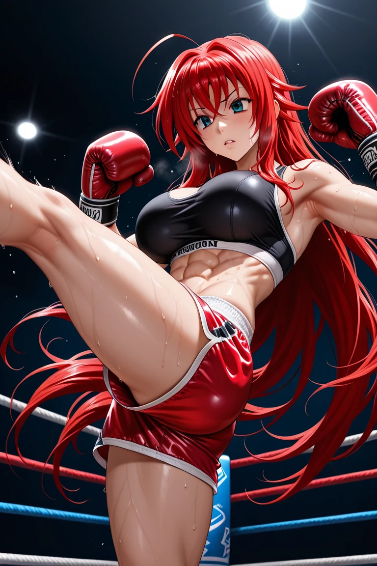(masterpiece), best quality, Wrestler, Eye Liner, Make Up, Bikini, Mini Skirt, In Wrestling Ring, as a eighteen year old woman, beautiful, lipstick, skinny, abs, perfect_body, long_hair, sleeping, ginger, red_hair, straight_hair, caucasian, british, french, on_stage, knocked out on ring floor, knocked out, defeated, chest out, gloves, microkini, mini_skirt, stylish, highlighted_hair, shiny, wet_hair, black_clothing, glowing_skin, no_bodyhair, entire_body_in_view, up view, pained, crying,sleeping on wrestling ring floor.sleeping, pretty face
,