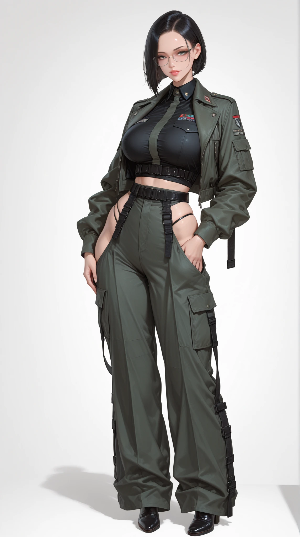 8k、Ultra-high resolution、Highest quality、masterpiece、Realistic、Ultra-high resolution、High-definition RAW color photos、Professional photos、real、photo realistic、(Always big breasts、Definitely a pretty big bust、cleavage)、Vivid lighting、Natural skin texture、Fine skin、Hyperrealism、Intricate details、Depth of written boundary、Adult women、masterpiece、Highest quality、High Detail、Eye highlights、Lip gloss、((Serious expression、((Short Hair))、Marathon runner、Lonely city center,ruins,battlefield:1.5))、((Combat Boots、beret,Black Leather Gloves,(Camouflage Cargo Pants,Camouflage pattern jacket,Hold a pistol):1.6))
