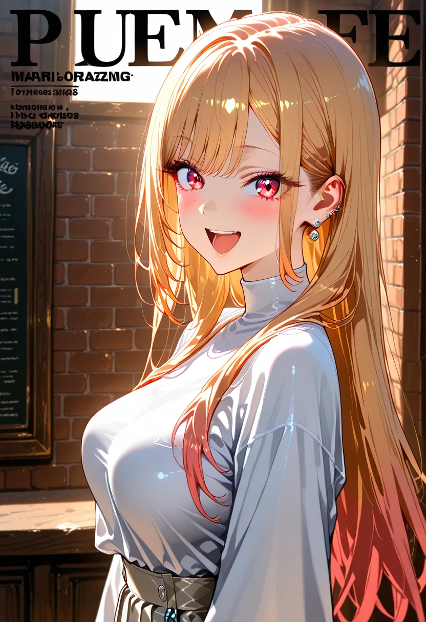 76-1Shirt, 1girl, power (chainsaw man), horns, long hair, cat, shorts, outdoors, sky, cloud, shirt, red horns, smile, white cat, hair between eyes, solo, (red shirt:1.4), denim, looking at viewer, (cross-shaped pupils:1.4), symbol-shaped pupils, blonde hair, long sleeves, day, denim shorts, blue sky, demon horns, yellow eyes, standing, cloudy sky, (realistic:0.5), masterpiece, solo, (best quality, perfect detailed, beautifully detailed face, detailed eyes), glistening shiny, ray tracing, DOF, HDR, gradient eyes, sharp eyelashes, ((eyelashes)), mascara, detail_face, eyelashes, shiny hair, flirting, seductive smile, parted lips, medium breasts, (cleavage:1.3), bare shoulder, (soft particles floating:1.1), ((looking at viewer)), (playmate pose:1.1), (full body:1.1), ((8k wallpaper)), ((highres)),