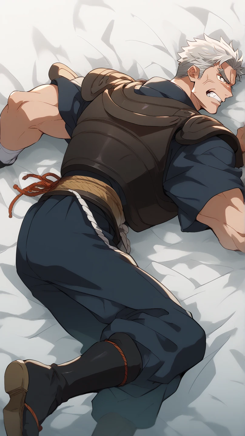 School boy showing feet A boy lying on his bed and wearing a pair of black gladiator sandals dirty on his bed. Perspective near the feet