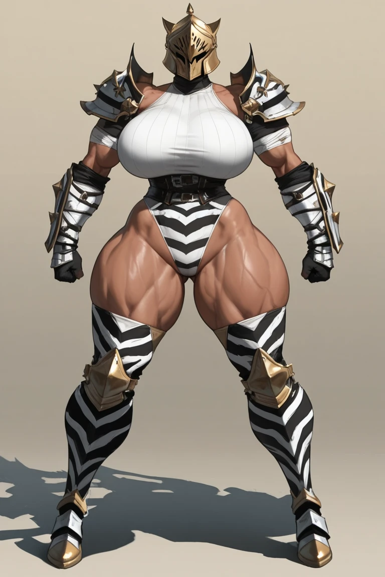 helga, dark-skinned female, short hair, silver hair, huge breasts, muscular female, thick thighs, thick arms, tomboy, holding axe, reflection light, blending, bloom, god rays, ray tracing, Fujicolor, drop shadow, Gothic art, anime, Ghibli-like colours, anime style, UHD, retina, masterpiece, ccurate, anatomically correct, textured skin, super detail, high details, high quality, award winning, best quality, highres, 1080P, HD, 4K, 8k, 16k,standing, warrior pose, axe holding,refsheet, charactersheet, red bikini, short pants, happy, smile, blush, pullover, short pants
