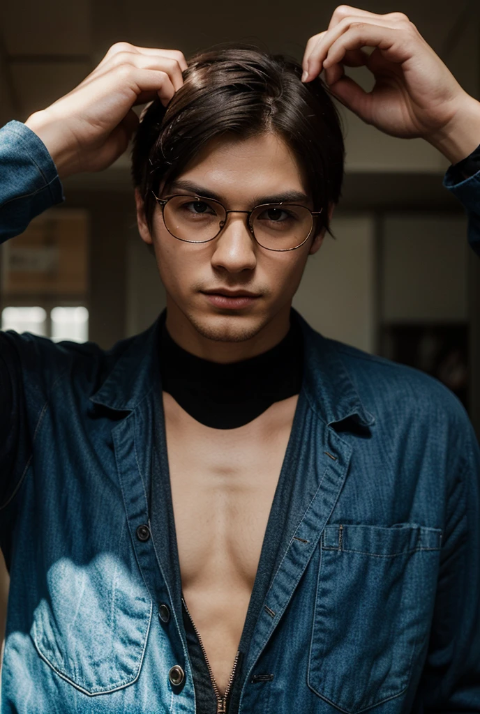 Brown hair guy, Glases, sexy