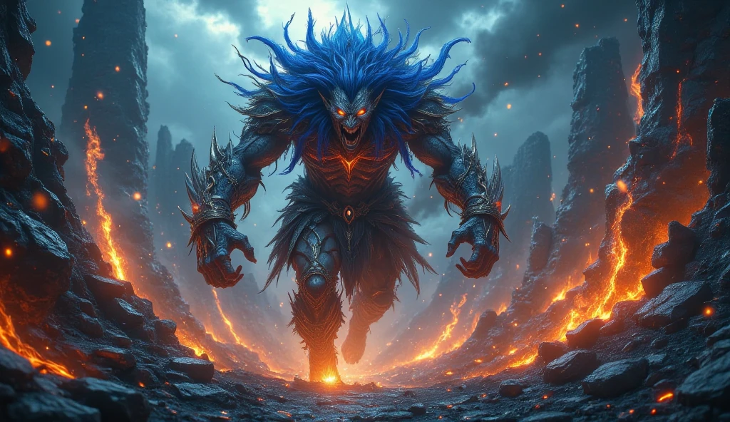 absurdres,(solo:1.6),stand-jojo,upper body,1girl,beautiful detailed girl, gradient_background, burning,breathing fire, explosion,fiery tail,blue fire, armor,mask, holding_weapon,closed mouth, <lora:K-SUWABE-STYLE:0.5>,