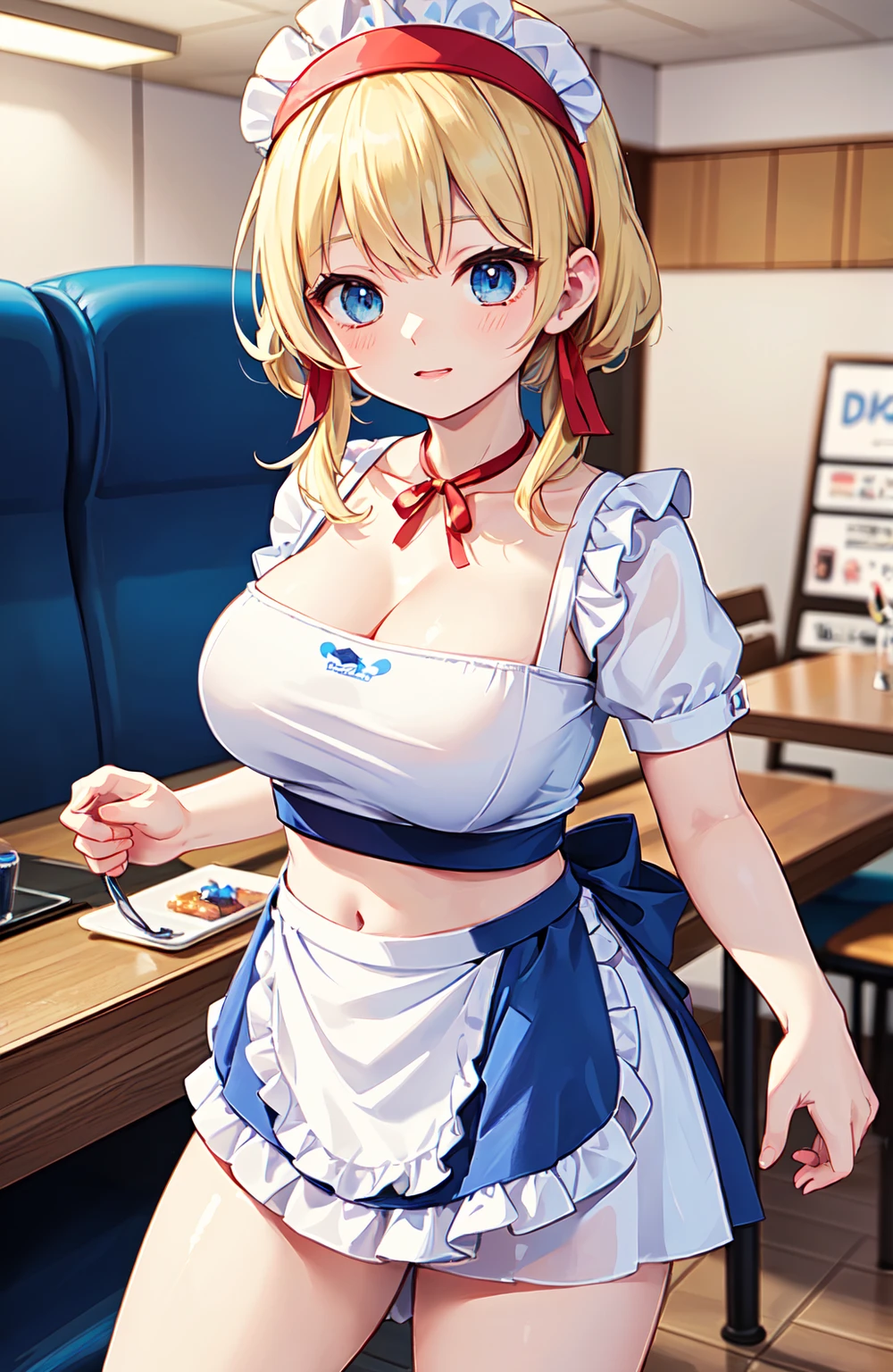 anime artwork beautiful woman wearing an underbust corset Pouncing in Restaurant, <lora:xl_underbust_corset-1.0:0.8> . anime style, key visual, vibrant, studio anime,  highly detailed
