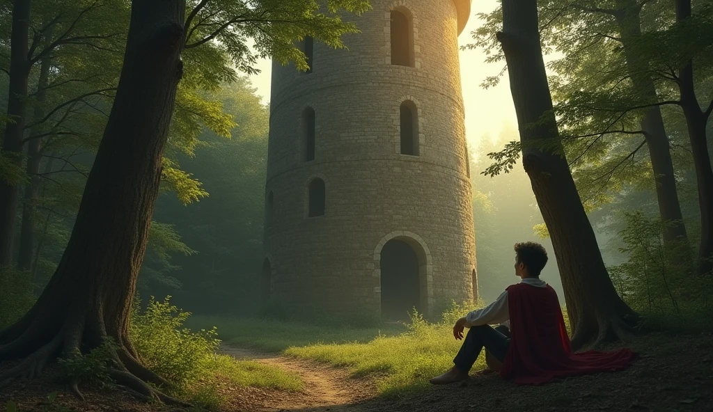 A strong king standing in the middle of his kingdom, detailed muscular figure, regal attire, commanding presence, people kneeling in reverence, intricate castle architecture, rolling hills, sunlit sky, dramatic lighting, cinematic composition, (best quality,4k,8k,highres,masterpiece:1.2),ultra-detailed,(realistic,photorealistic,photo-realistic:1.37),epic fantasy,dramatic lighting,vivid colors