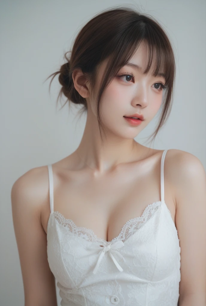 From the side, Hip Up,((Azirine)), Side pose, Random posture, night time, (An extremely delicate and beautiful work), (masterpiece), (((1. 18-year-old Japanese woman:1.5))), Streetwear, Very detailed, The ponytail is crooked, charm expression, beautiful and clear eyes, blue eyes, Delicate pearl necklace, Delicate earrings, Simple blur background, Very detailed説明, beautiful, charm, Ultra-fine painting, Delicate face, Delicate figures, Thin clavicle, Nice lips, Softback, Mix 4,(8k, RAW Photos, highest quality, masterpiece:1.2), (Realistic, photo-Realistic:1.37),One Girl,cute,Cityscape, night, rain, Wet, Professional Lighting, Photon Mapping, Radio City, Physically Based Rendering,