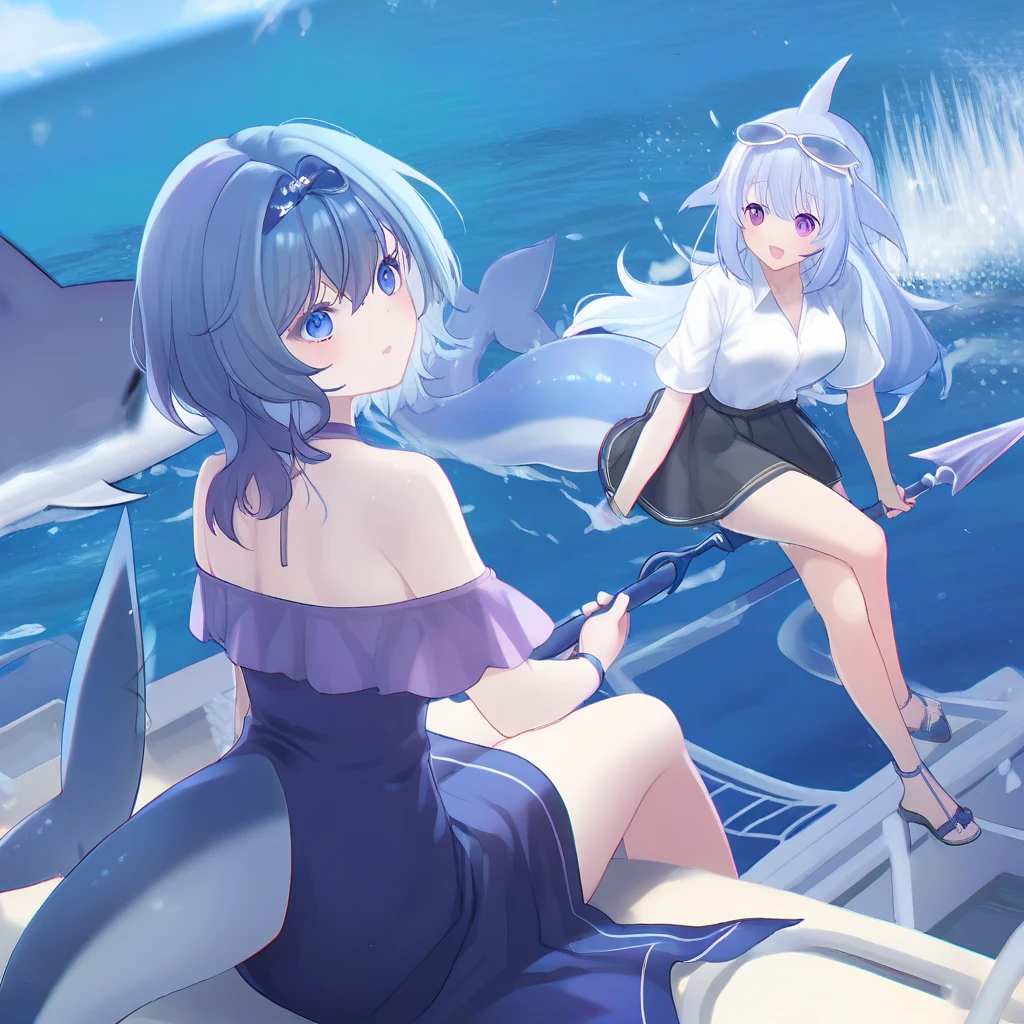 masterpiece、highest quality、High resolution、Very detailed、Mature Woman、(((In the water、Sea、In the sea、Swimming)))、scuba diving、Competitive swimming suits、High leg、long hair、Bubble、grace、smile、Multiple Dolphins、Frolic with dolphins、coral、Sand、
