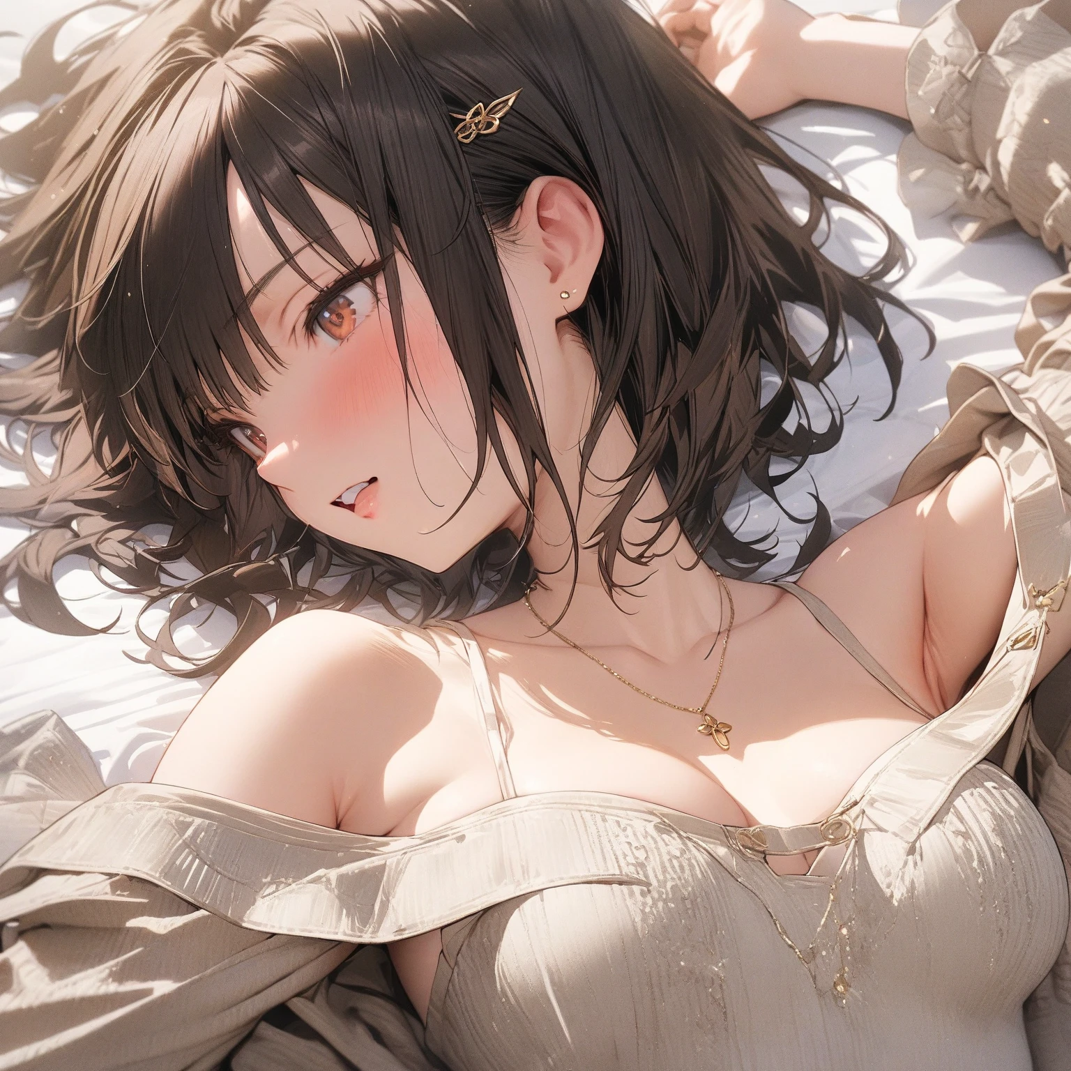(1girl:1.3), (photorealistic:1.4), (masterpiece, top quality, best quality, official art), extreme detailed, highest detailed, (ultra-detailed), ((an extremely delicate and beautiful)), cinematic light, contemporary, (ultimate cute face), solo, sitting, spread legs, white panties under pantyhose, garter straps, in heat, (((steam, moaning, sweating, armpits))), (keqingdef), masturbation, (((masturbation)))