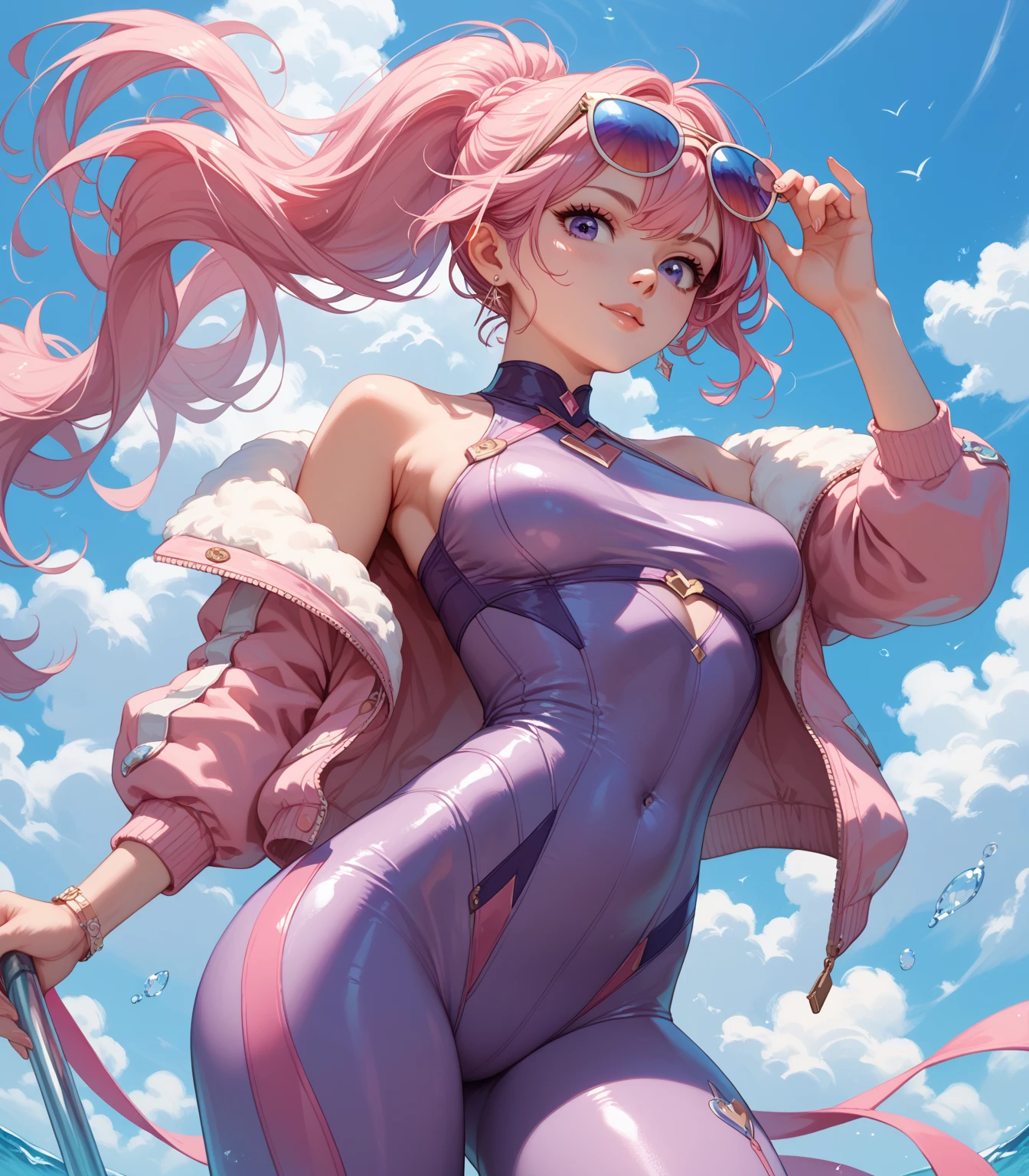 my hero akademia　Mina Ashido　tits out