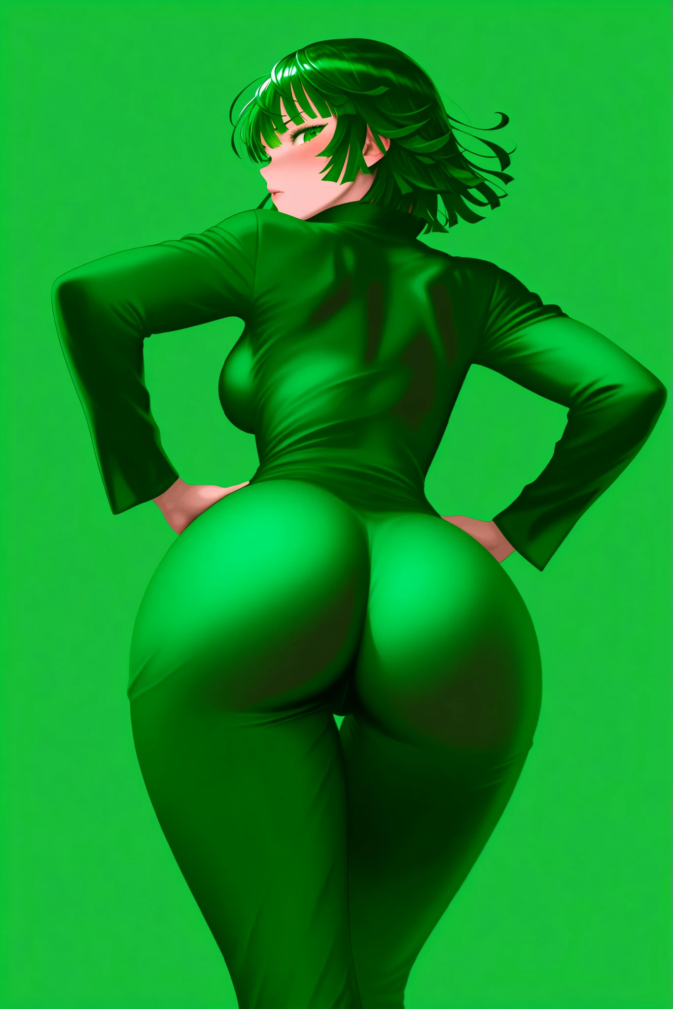 score_9, score_8_up, score_7_up, score_6_up, score_5_up, score_4_up,
BREAK
(masterpiece: 1.0), best quality, perfect anatomy, perfect composition, perfection, Realistic proportions, realistic anatomy, by Yusuke Murata
BREAK
use of shape theory, use of anatomy, defined body, defined textures, defined fabric folds. (dynamic pose, foreshortening, foreshortening, dynamic pose,) bgport
BREAK
1girl, solo, breasts, looking at viewer, blush, simple background, Fubuki (one punch man), dynamic pose, thick lines, hands on hips, high angle, from behind, ass focus,