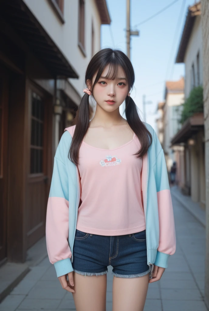 kawaii Long hair Crab crotch 校服