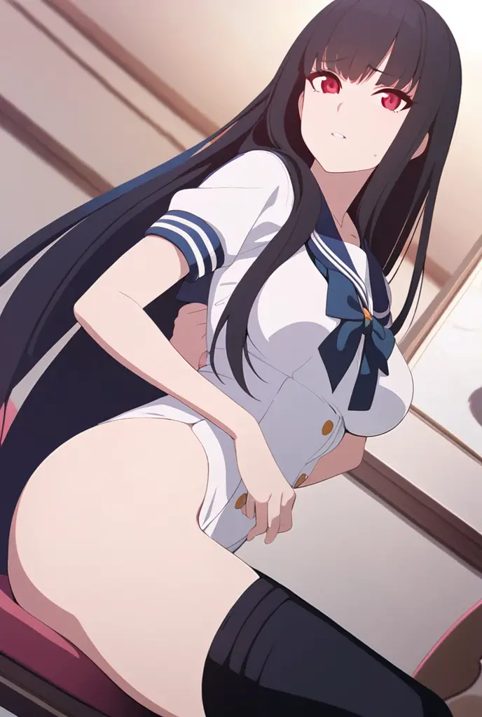 (((Pixel perfect, Perfect details))), alone, 1 girl, Inspection well, looking at the audience, Keep your mouth shut, (Skirt lift:1.3), (thongs:1.1),White panties