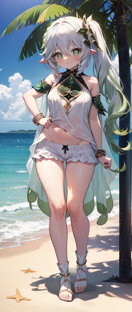 kiyohime, (green hair:1.4), (yellow eyes:1.4), long hair, (small breasts:1.6), muscular Female, thicc thighs, curvy hips, tanlines, swimsuit mark,
BREAK, (bikini:1.4),
BREAK looking at viewer, at beach, (sweaty body), ((smirk)), (sweaty:1.3), (from below), (frontal view),
BREAK (masterpiece:1.2), best quality, high resolution, unity 8k wallpaper, (illustration:0.8), (beautiful detailed eyes:1.6), extremely detailed face, perfect lighting, extremely detailed CG, (perfect anatomy),