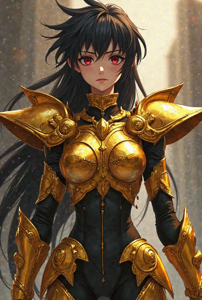 [Shinjuku background at night],Ginrei from Giant robot, (HENTAI ANIME) (Japanese NINJA Girl (Beauty) 19yo student)  and muscular [Slim & fit body], Short Bob Cut,([hornet] Orange Ninja Battle Armor) scarf [stall] ((Fitting rubber inner) [honeycomb] [edg]) hair adornments (Dull metallic luster:0.8),gravure [KUNOICHI],(Perfectly proportioned),Ideal color coordination),(Intricate and beautiful decoration (Dense detail)),[Perfect hand details],(Beautiful perfect face, yellow eyes, yellow irises, [Perfect eye details, [Full body like], fit thighs, thigh gap,[[Desaturation]], pretty hands, perfect fingers
