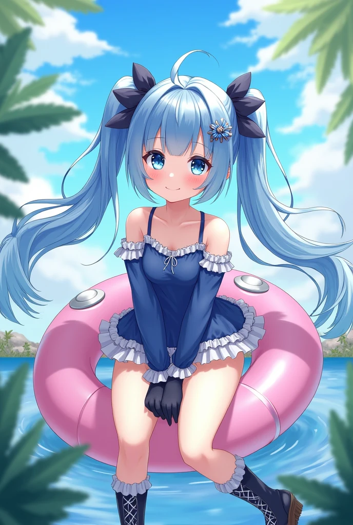 (masterpiece、highest quality、highest quality、Official Art、Beautiful and beautiful:1.2)、(One girl:1.3)Hatsune Miku、Twin tails,Beautiful breasts, ,Ocean、Swim with dolphins,Beautiful breasts,Diving Suits,snorkel,Coral