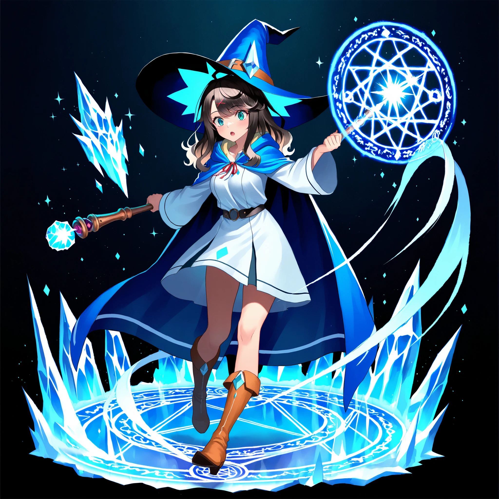  Witch,  Witchの帽子, Magic Rod, Daring, Frozen Magic Circle, Frozen World, diamond dust,    Impressive