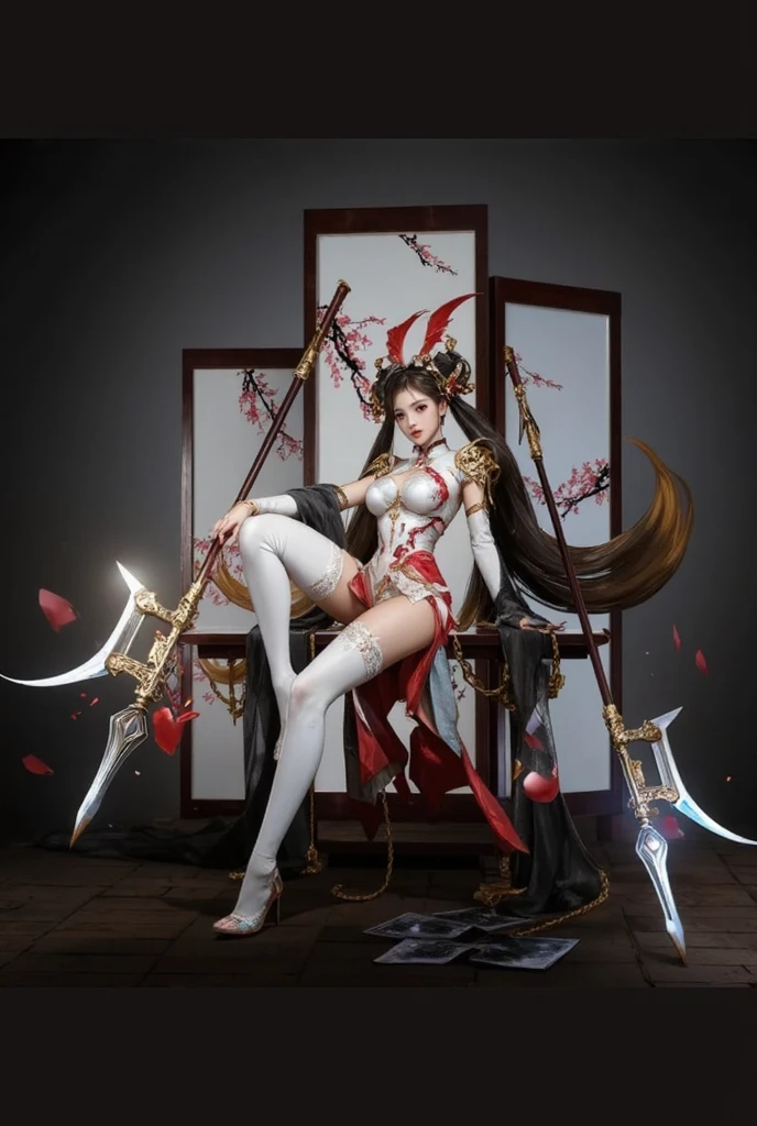 Beutiful women,peerless appearance,Large breasts、((Open and tie your legs))、((spread their legs))、((Tie your legs to your open legs))、((uneasy))、((locks))、(((Hands tied up with rope and hung up,nakeness,Bare-chested,upper body without clothing,The lower body has,fullnude,spanking,jade foot,Being spanked,naked ass,spank with stick