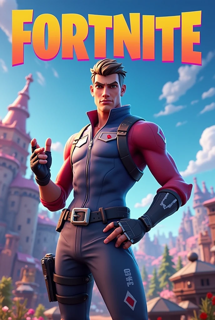 ((Fortnite))
sitting on rooftop, looking away