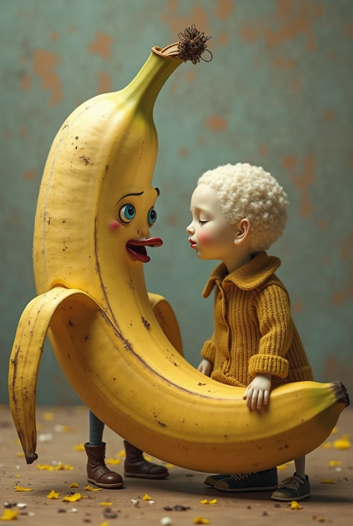 people Eating Lemon, Challenge, by Oliver Jeffers, best quality, masterpiece, very aesthetic, perfect composition, intricate details, ultra-detailed