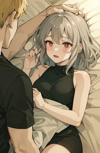 Brother taking off his 12-year-old sister's clothes while she sleeps so he can touch her small breasts and suck them