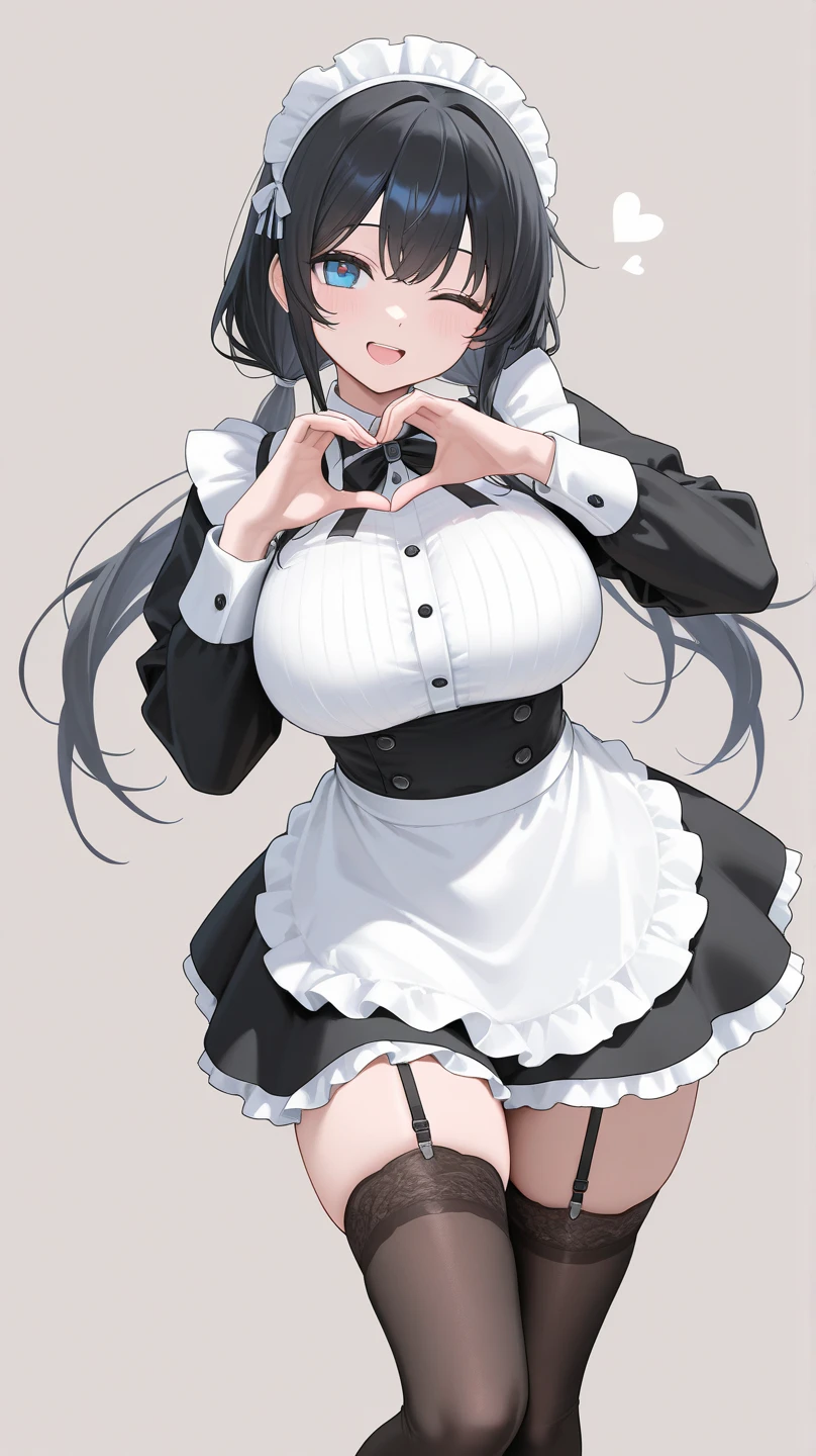 Cute Girls Animal Maid Black Hair Long Hair Smiling at me Big Breasts