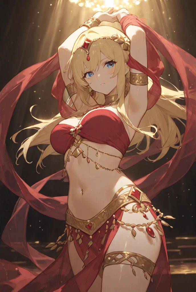 Anime woman belly dancer