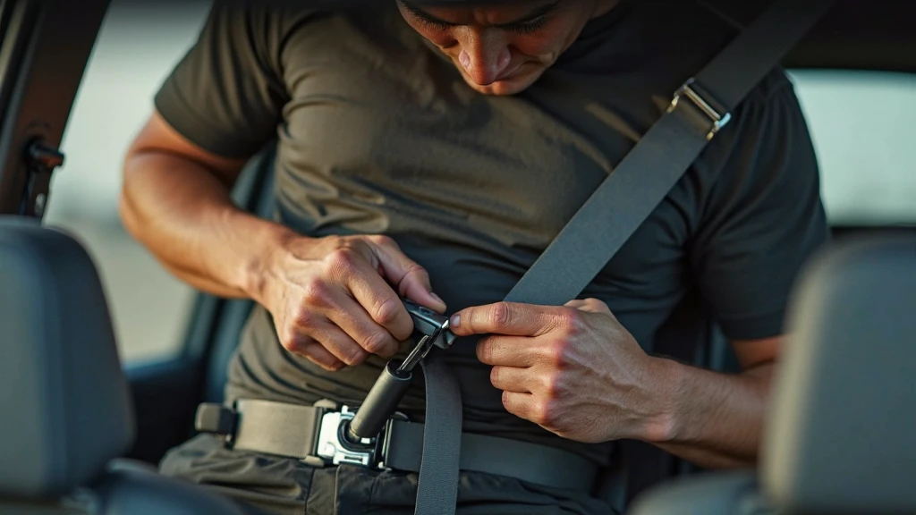 Man cleaning a car seat