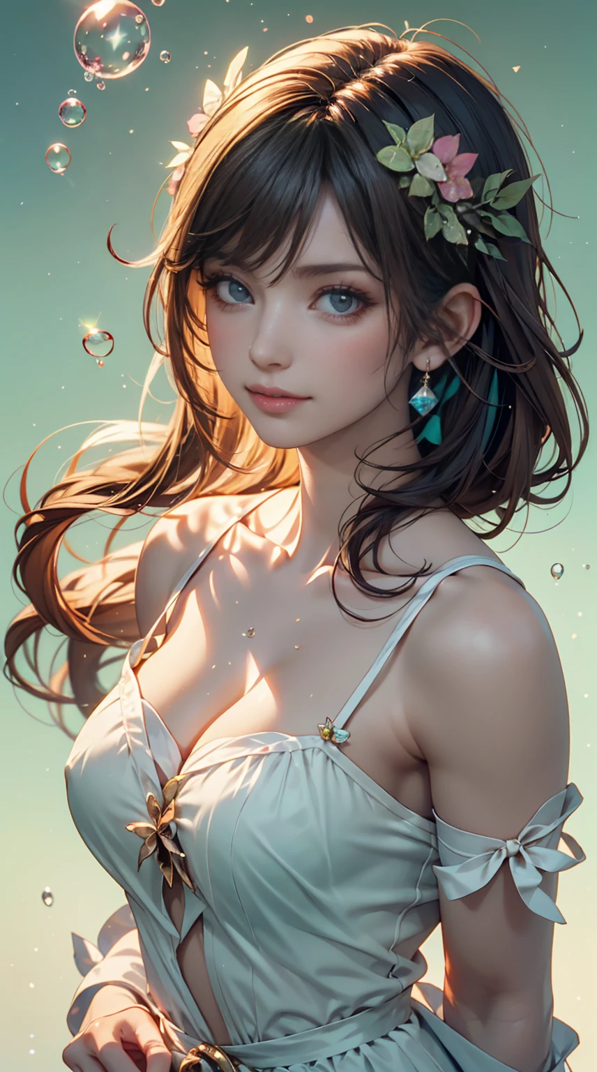 See through,Beautiful and fair、Glowing Skin, 3 Up, nice, bright, Refreshing and gentle look, Perfect beautiful face、Beautiful shiny bangs, Very beautiful 17 year old girl, eyeliner, Very perfect eyes,Very large breasts,The original skin is visible through the grooveuscular body,Light khaki underwear,Goddess of the Sun