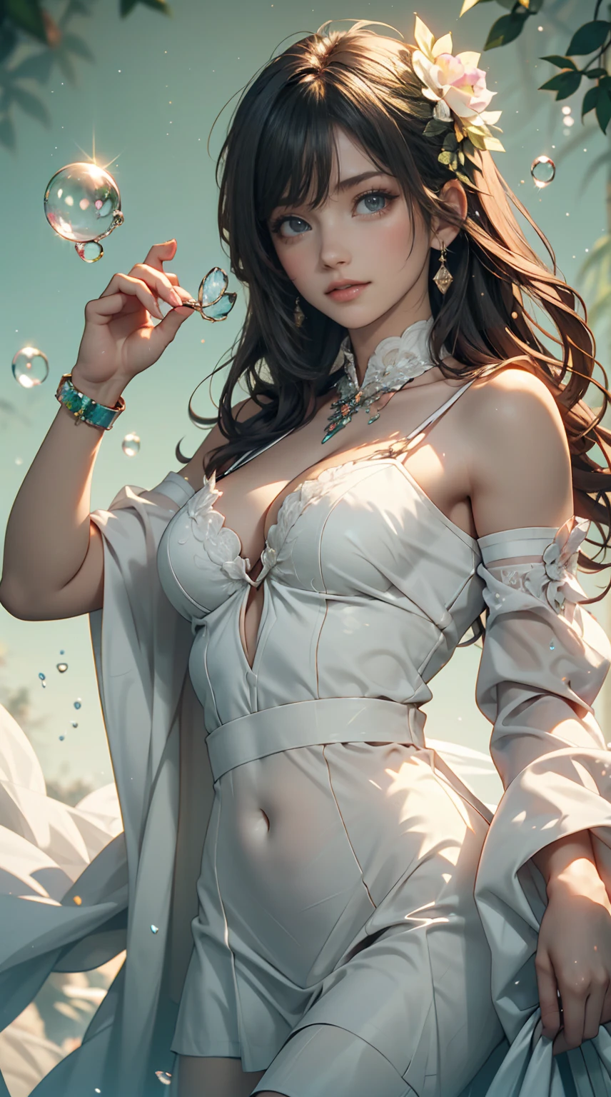 (32k:1.5, Highest quality, masterpiece, Ultra-high resolution), Perfect dynamic composition, Professional camera work:1.6, Very detailedな肌と顔の質感:1.3, Mysterious portrait:1.3, Very accurate, Very detailed, One Girl, ((Night view from the rooftop, The moonlight at night illuminates my body)), (Pink Satin Nightgown:0.5), Incredibly slim body, Fair skin, Very beautiful face, Expressions of sadness, (Big eyes that exude beautiful eroticism:0.9, A dreamy look:1.0, I love you with all my heart:0.8, Please open your mouth a little, lipstick, Feel the beautiful eroticism:0.7), (Wet dark brown medium length hair), Candles, The chest is medium, Earrings, necklace, bracelet, Tilt, get up, ((attractive, Hair blowing in the wind))
