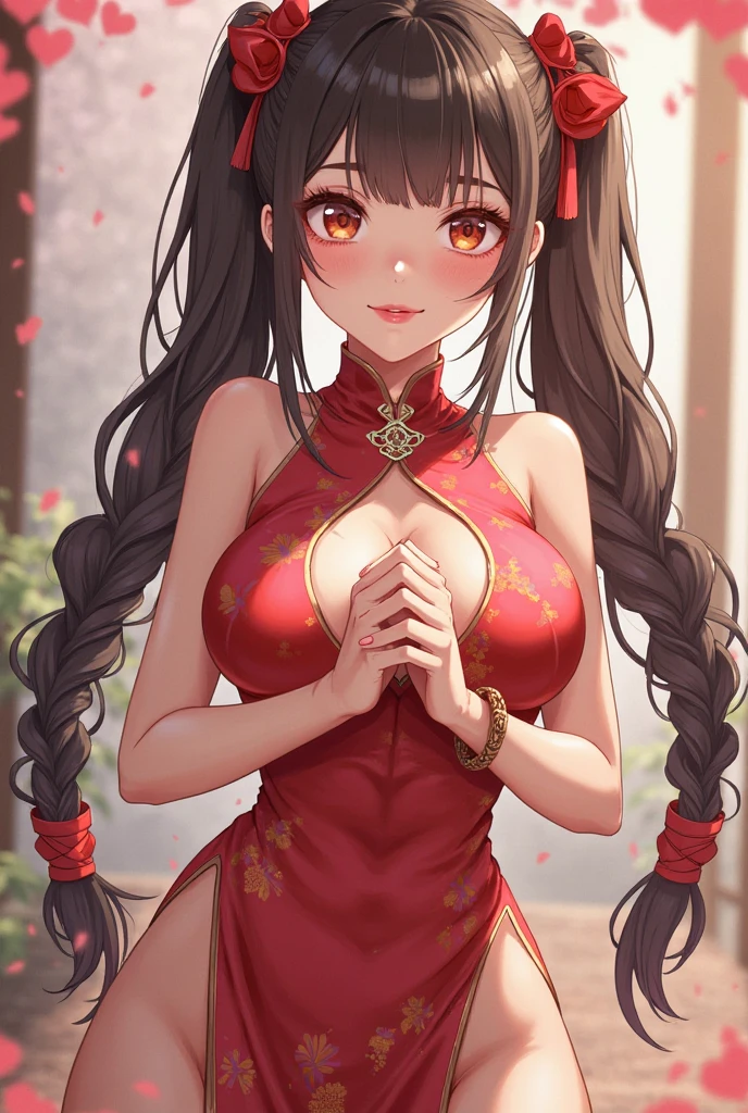 (from outside) (Shiny skin), many colors,best quality best,Masterpiece,Photo-realistic,complicated details,RAW photos,court,Gorgeous cheongsam in many colorss,extra long hair,Crooked shoulders,delicate face,Revealing the cleavage,decorate,standing by the window,on a cheongsam,lace,Underwear,decorate,revealing thighs,Close-up from the front,looking at camera.She arched her ass for the dog to see and he jumped and pounded her ass..She let the dog fuck her ass and fuck her pussy with his cock.