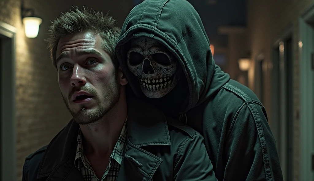 Synthwave, retroonda, Horrorcore, pesadelo zombiecore, Dying zombie with a soldier behind hood