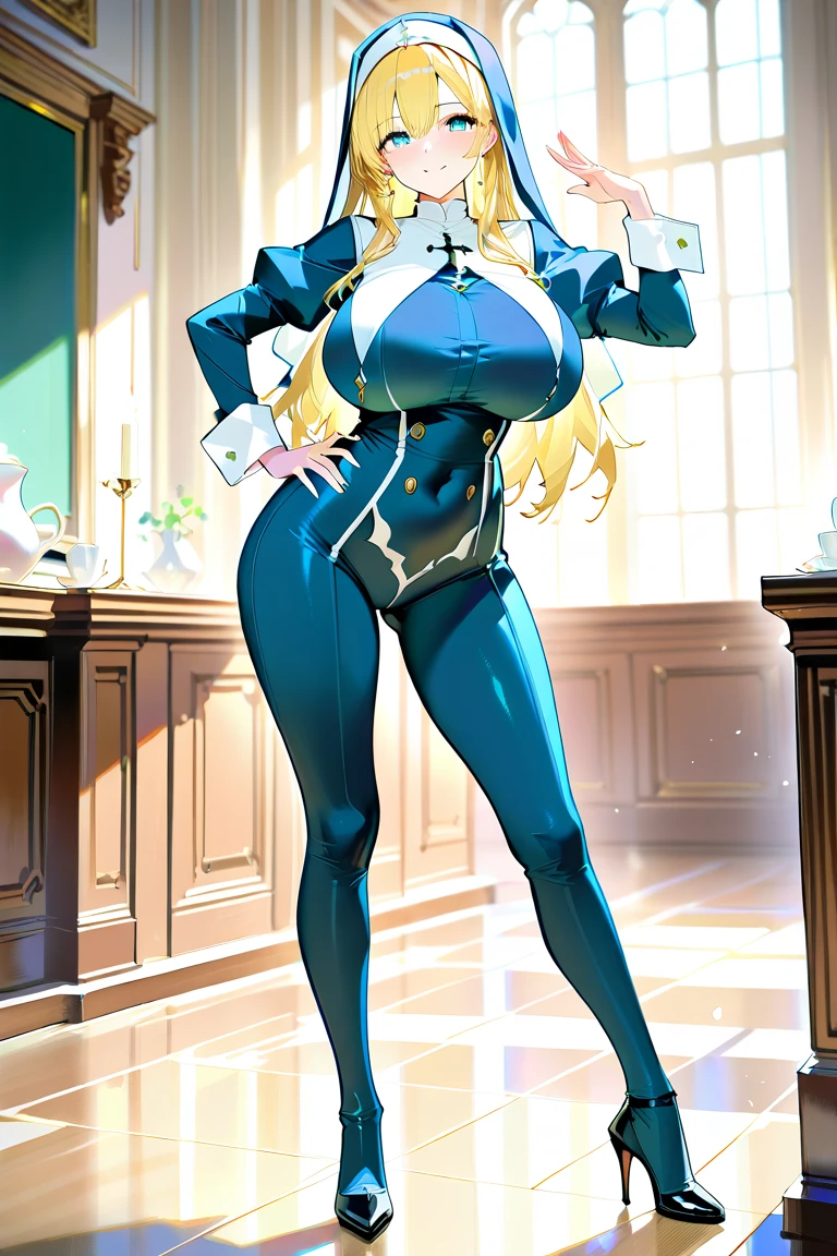 Blue leotard，highleg，Above the city, Preparing for battle, Detailed art photos, beautifull detailed face, Dreamy, blazing, Back lighting, Glamour, Glow, shadowy, oil on canevas, brushstrokes, Soft, Ultra high definition, 8K, unreal enginee 5, Ultra Focus Sharp, ArtGerm, Roisch, nffsw, intricate art masterpiece, Menacing, Matte Paint Movie Poster, Golden ratio, CGsociety trend, Convoluted, epicd, Highly detailed, Vibrant, production cinematic character render, Quality model ultra-high，
