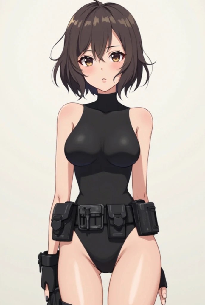 (((masterpiece, best quality, ultra highres, 1 girl, solo, no background))), super detailed skin and face and eyes and finger, beautiful japanese woman, small breasts:1.5, skinny, light brown hair, white background, very short curly pixie hair, (an illustration of girl), Knee shot, Generate with illustrations, Various expressions, Various poses, Please draw the entire character within the frame, ensuring that the head, arms, and legs are not cut off. The background should be simple, with the character positioned centrally, outline, anime, underwear, spread legs,