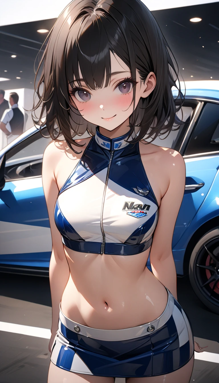 Highest quality,masterpiece,motor Show,Supermodel,smile,See-through swimsuit